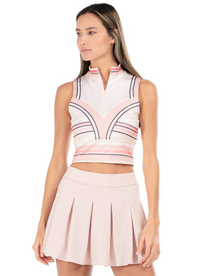 Women's K-Swiss Accelerate Tennis Crop Top-Flamingo Women's Clothing 