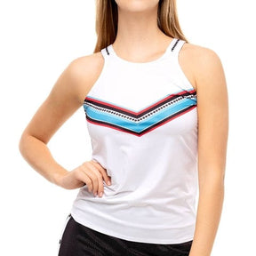Women's Lucky in Love Color Block Tie Back Shirt Women's Clothing 