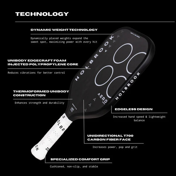 Holbrook Pro Aero S 16mm Pickleball Pack Pickleball Paddles 