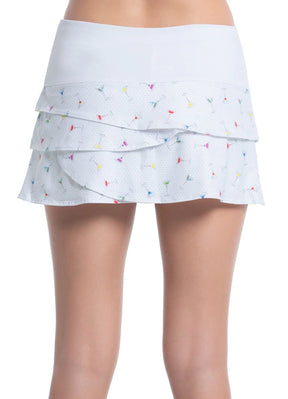 Women's Lucky In Love Happy Hour Scallop Tennis Skirt Women's Clothing 
