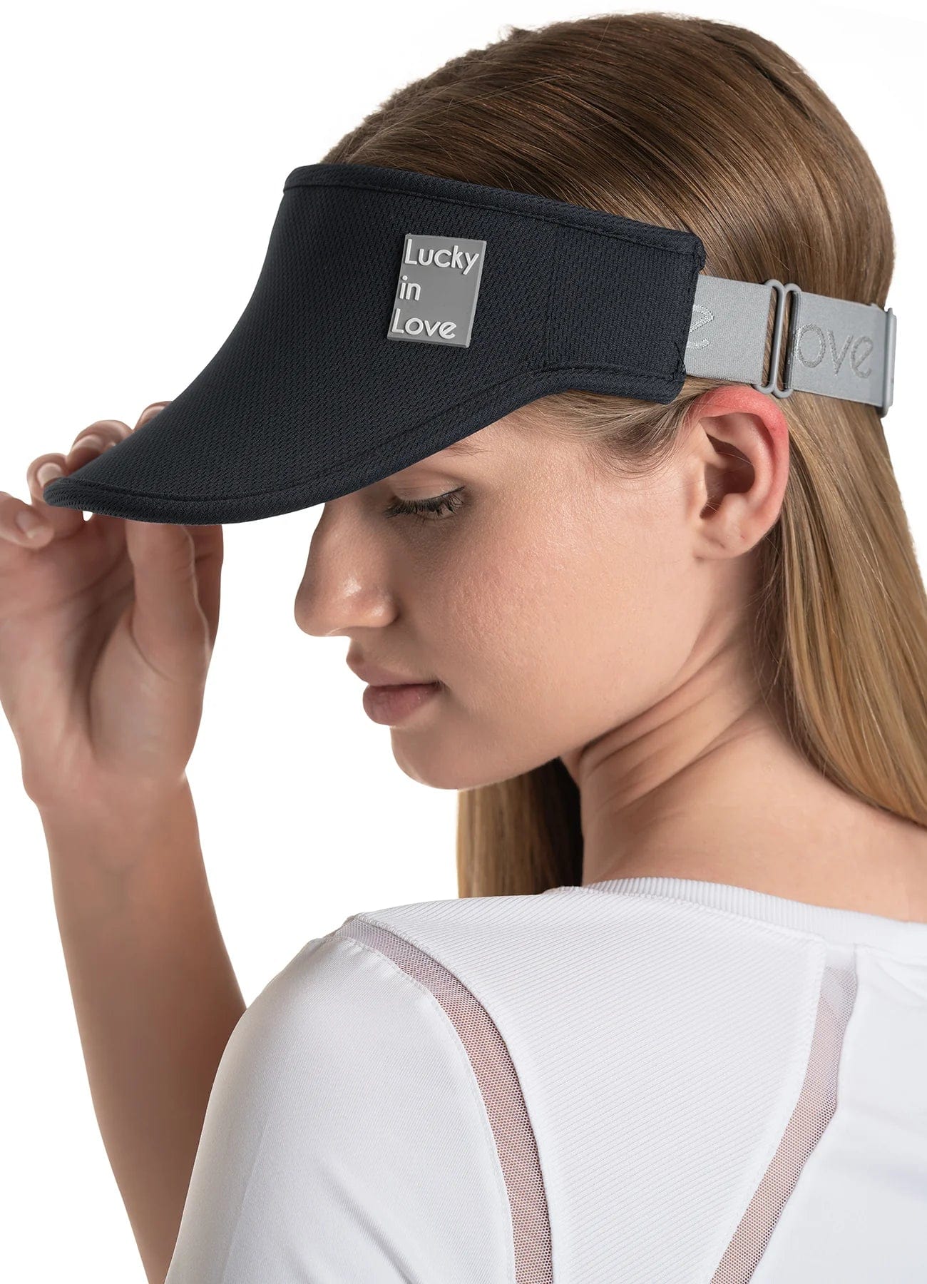 Women's Lucky in Love Stretch Visor Hats 