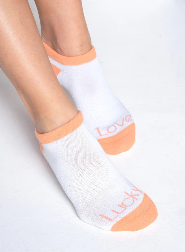 Women's Lucky in Love Lavender Love Low Cut Socks Women's Clothing 