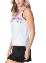 Women's Lucky In Love Hit the Line Tennis Tank Women's Clothing 
