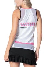 Women's Lucky In Love Hit the Line Tennis Tank Women's Clothing 