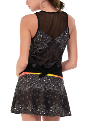 Women's Lucky In Love Paisley for You Tie Back Tennis Tank Women's Clothing 