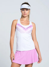 Women's Lucky in Love Mystic Petal Racerback Tank w/ Bra Women's Clothing 