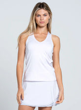 Women's Lucky in Love V-Neck Tank w/ Bra Women's Clothing 