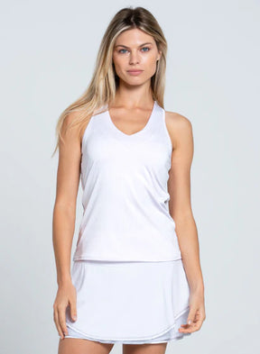 Women's Lucky in Love V-Neck Tank w/ Bra Women's Clothing 