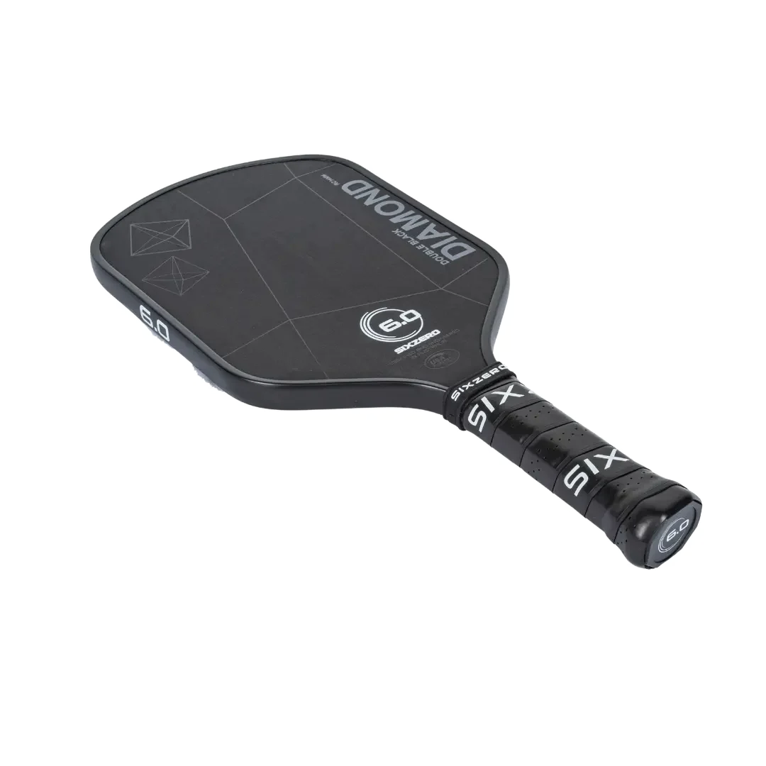 Six Zero 6.0 Double Black Diamond Control Pickleball Paddle Pickleball Paddles 