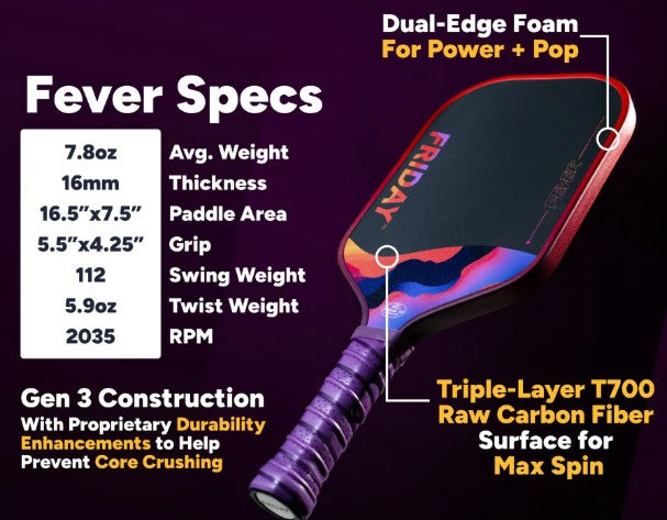 Friday Fever Pickleball Paddle Pickleball Paddles 