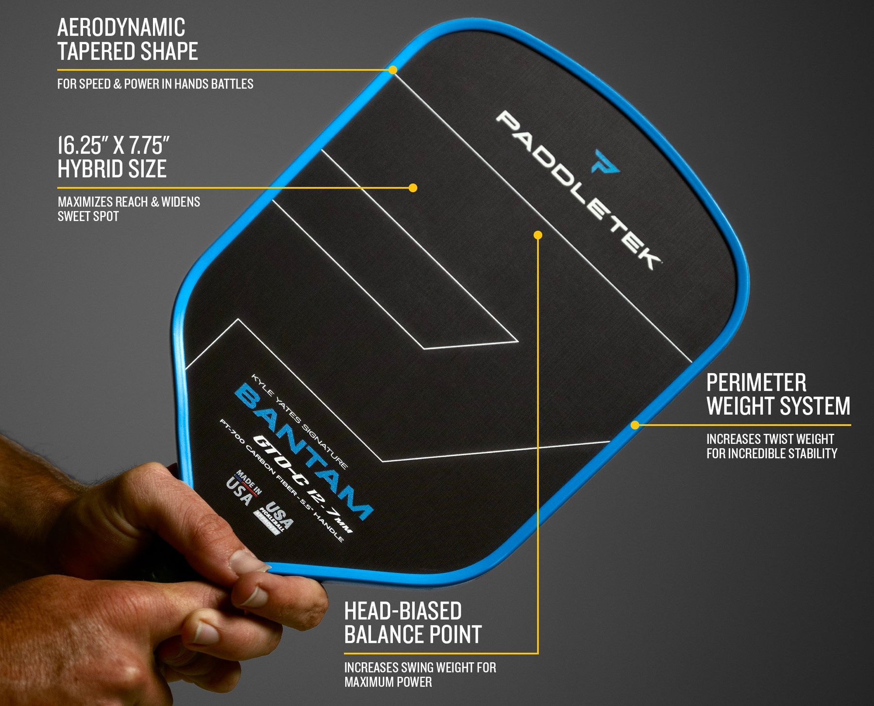 Paddletek Bantam GTO-C 12.7 Pickleball Paddle