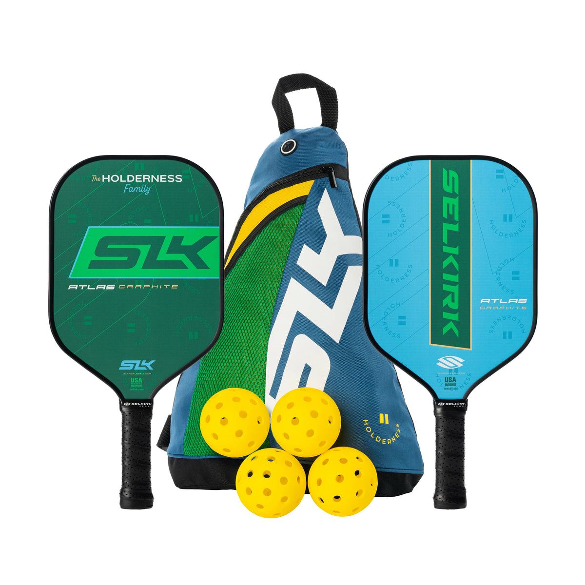 SLK by Selkirk x The Holderness Family Atlas Pickleball Bundle Pickleball Paddles 
