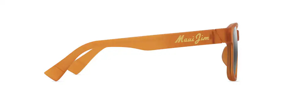 Maui Jim Kuniahi AF Sunglasses - Matte Transparent Orange Sunglasses 