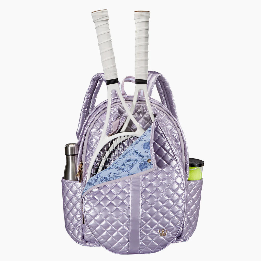 Oliver Thomas Wing Woman Tennis Backpack - Lavender Metallic Tennis Bags 