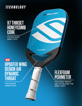 Selkirk LUXX Control Air with InfiniGrit Epic Pickleball Paddle Pickleball Paddles 