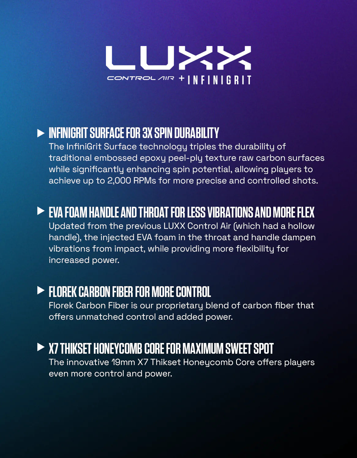 Selkirk LUXX Control Air with InfiniGrit Epic Pickleball Paddle Pickleball Paddles 