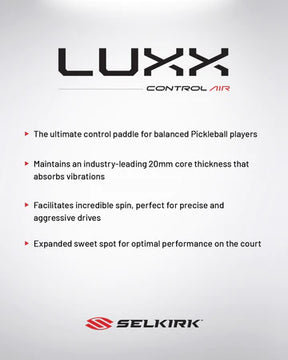 Selkirk Luxx Control Air Invikta Pickleball Paddle Pickleball Paddles 
