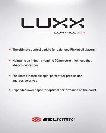 Selkirk Luxx Control Air Invikta Pickleball Paddle Pickleball Paddles 
