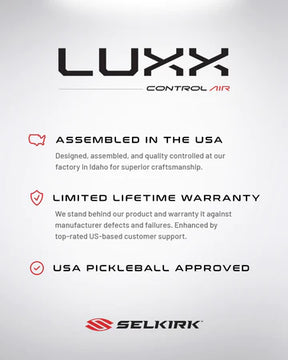 Selkirk Luxx Control Air Invikta Pickleball Paddle Pickleball Paddles 