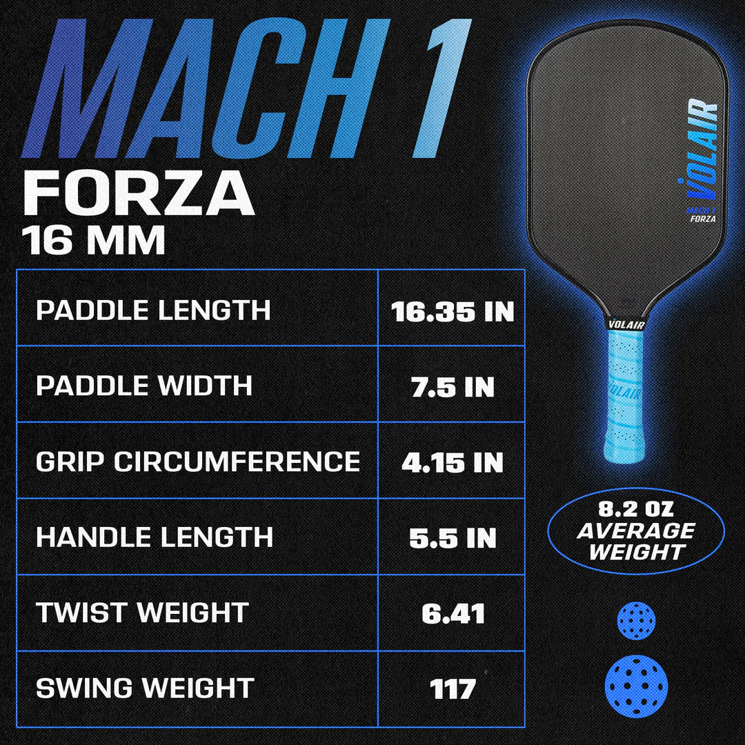 Volair Mach 1 Forza Pickleball Paddle Pickleball Paddles 