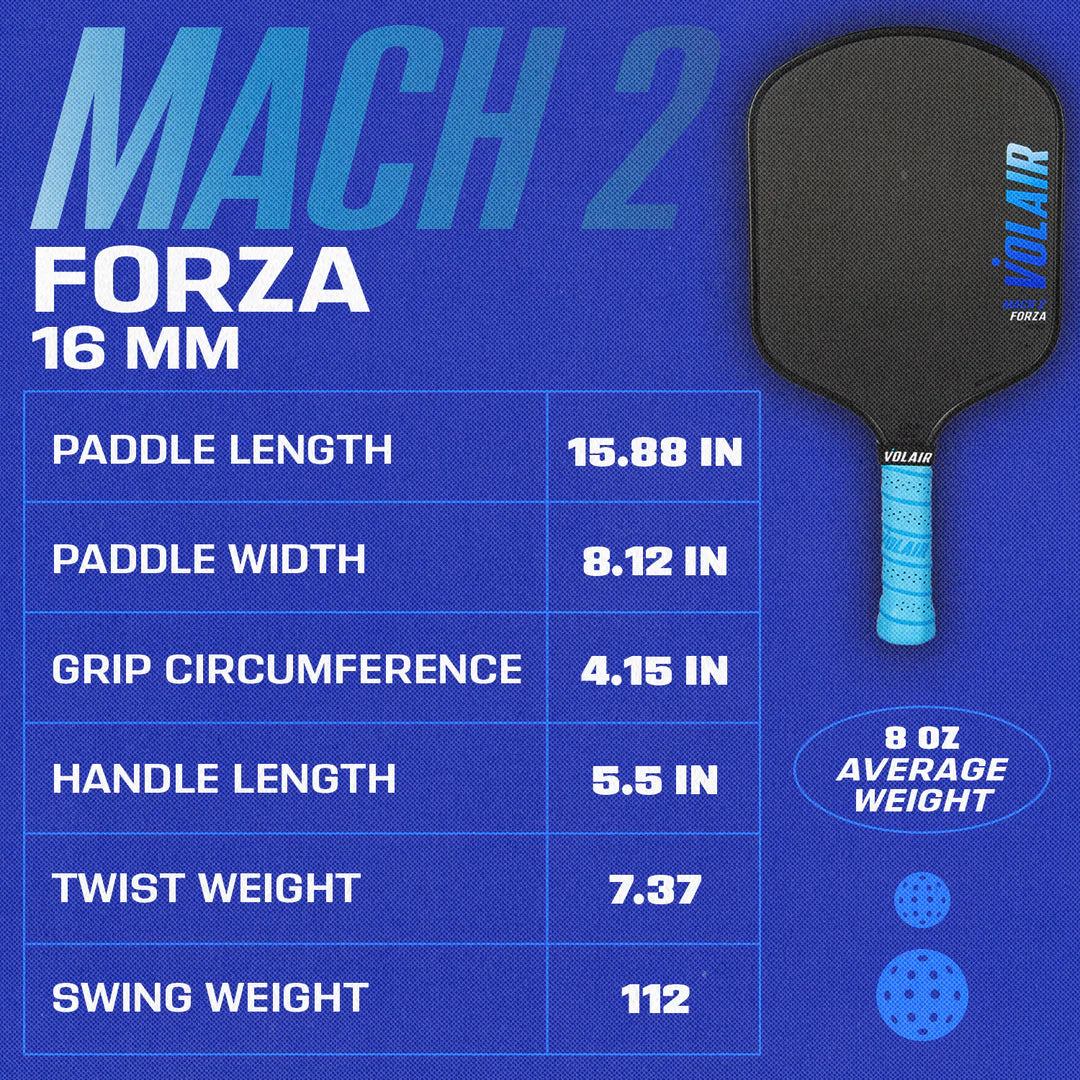 Volair Mach 2 Forza Pickleball Paddle Pickleball Paddles 