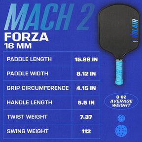 Volair Mach 2 Forza Pickleball Paddle Pickleball Paddles 