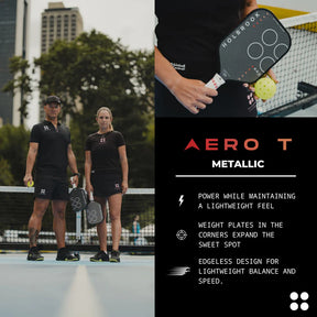 Holbrook Pro Aero Metallic T 16mm Pickleball Paddle Pickleball Paddles 