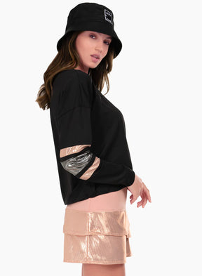 Women's Lucky in Love Metallic Long Sleeve Women's Clothing 