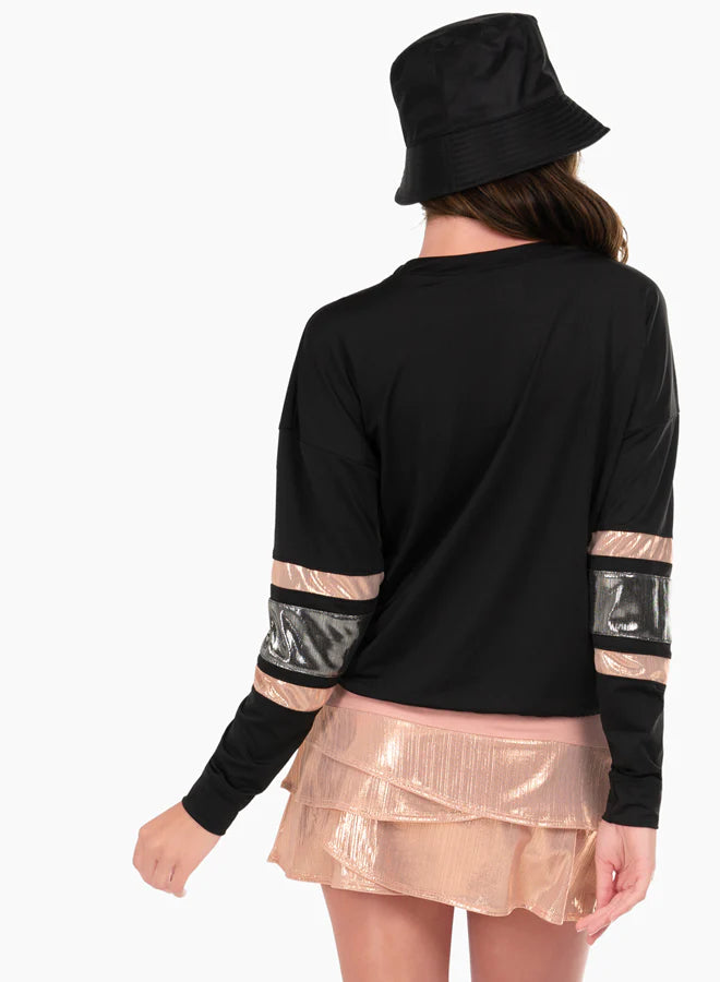 Women's Lucky in Love Metallic Long Sleeve Women's Clothing 