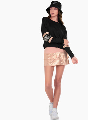 Women's Lucky in Love Metallic Long Sleeve Women's Clothing 
