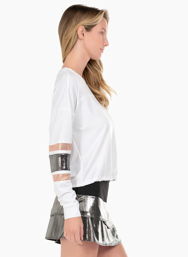 Women's Lucky in Love Metallic Long Sleeve Women's Clothing 