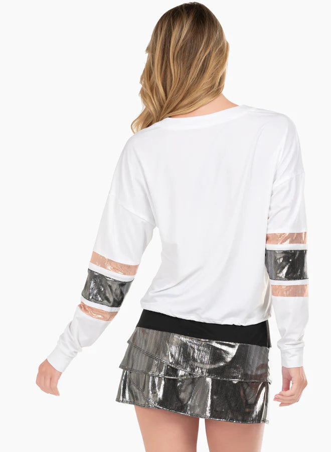 Women's Lucky in Love Metallic Long Sleeve Women's Clothing 