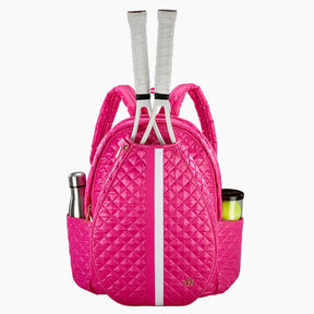 Oliver Thomas 24+7 Tennis Backpack- Fuchsia White Stripe Tennis Bags 