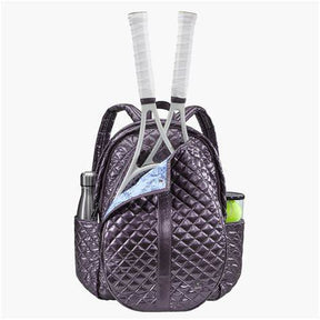Oliver Thomas Wing Woman Tennis Backpack - Plum Royale Metallic Tennis Bags 