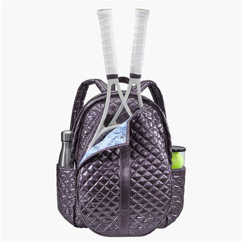 Oliver Thomas Wing Woman Tennis Backpack - Plum Royale Metallic Tennis Bags 