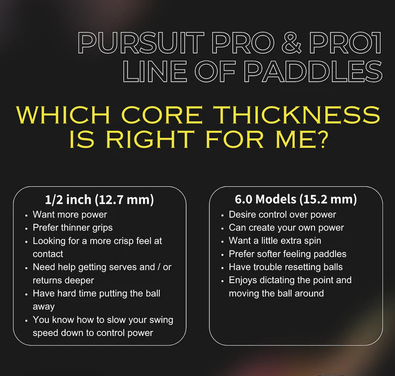 Engage Pursuit Pro1 Hybrid Pickleball Paddle Pickleball Paddles 