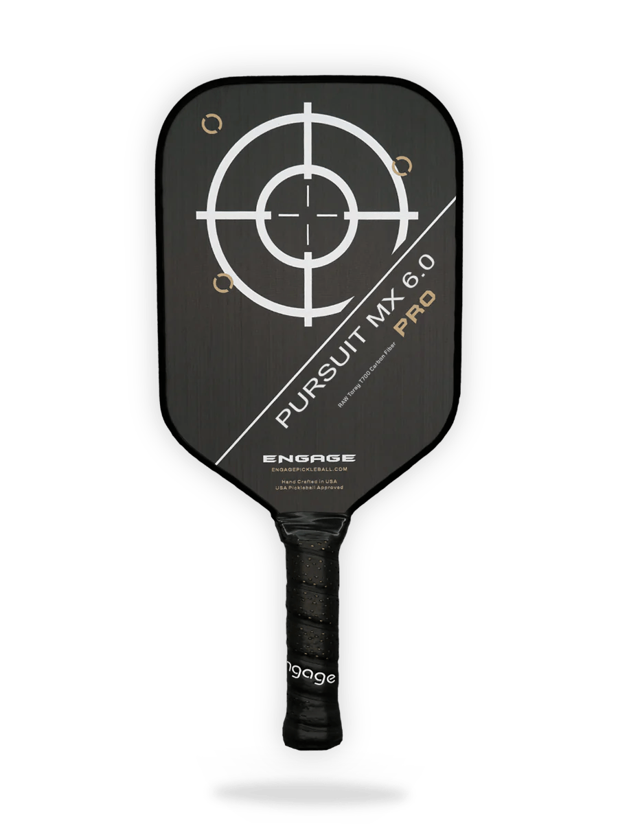 Engage Pursuit Pro MX 6.0 Raw T700 Carbon Fiber Pickleball Paddle Pickleball Paddles 
