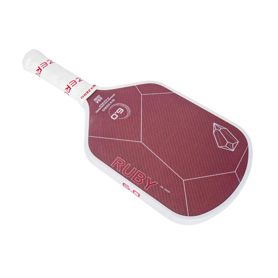 Six Zero Ruby 14mm Pickleball Paddle Pickleball Paddles 
