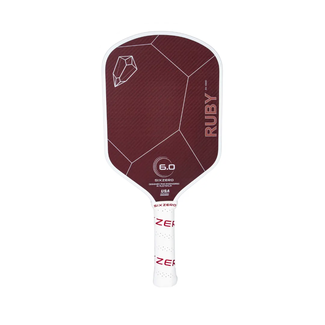 Six Zero Ruby 14mm Pickleball Paddle Pickleball Paddles 