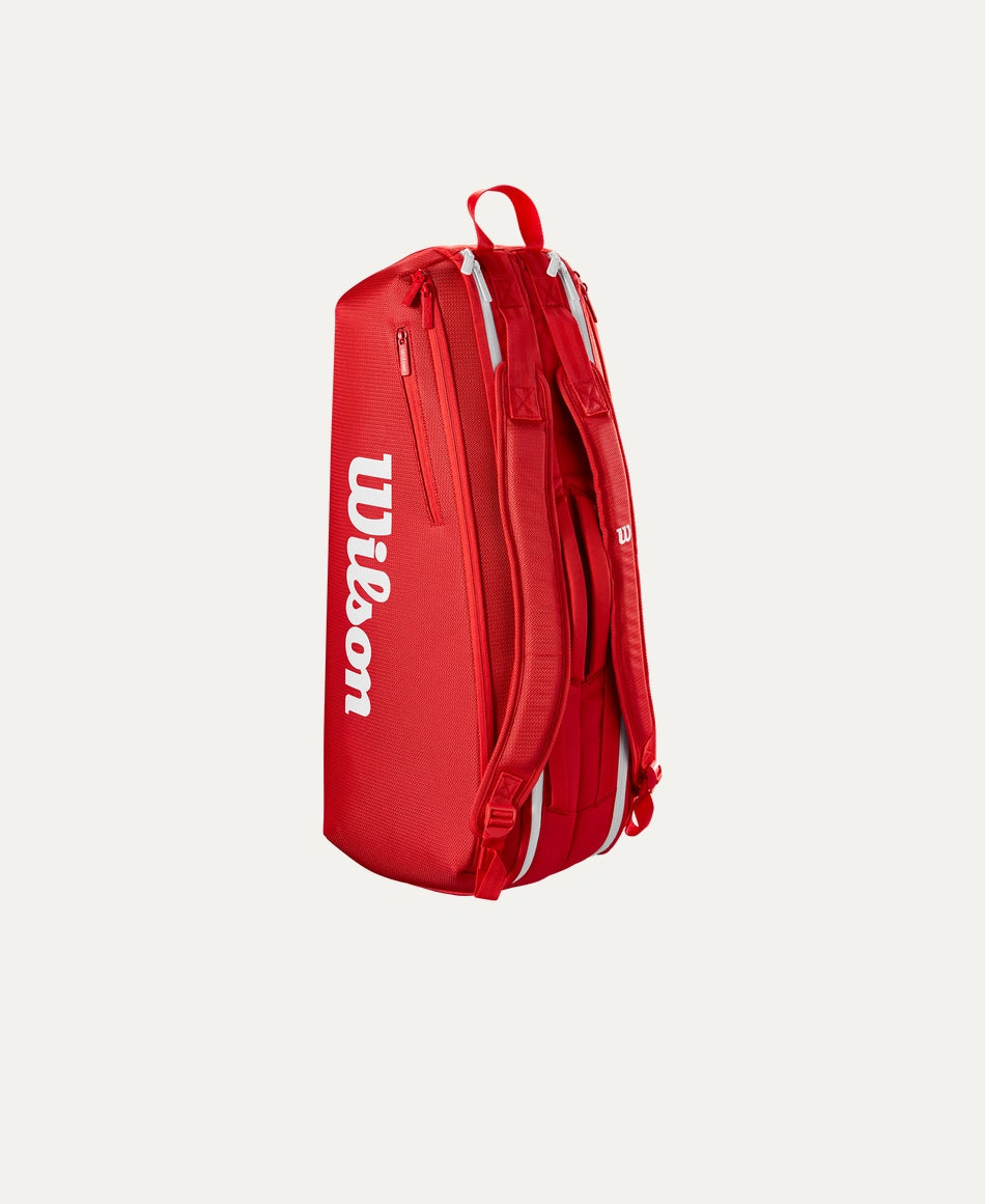 Wilson Super Tour Red (2025) 6 Pack Tennis Bag Tennis Bags 