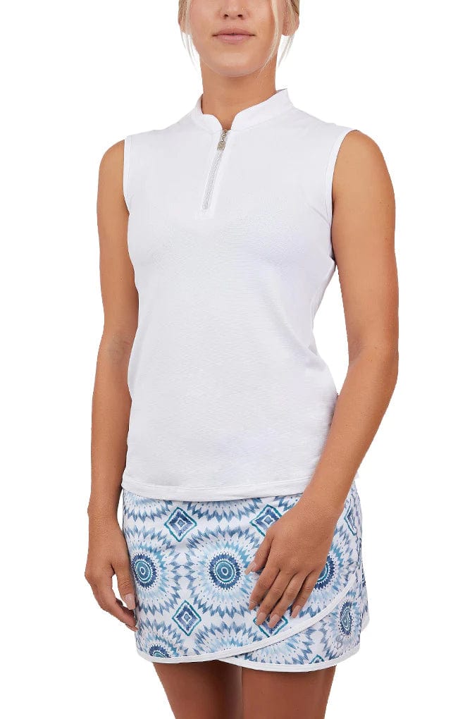 Women's Sofibella Zip Sleeveless Tennis Top Women's Clothing 