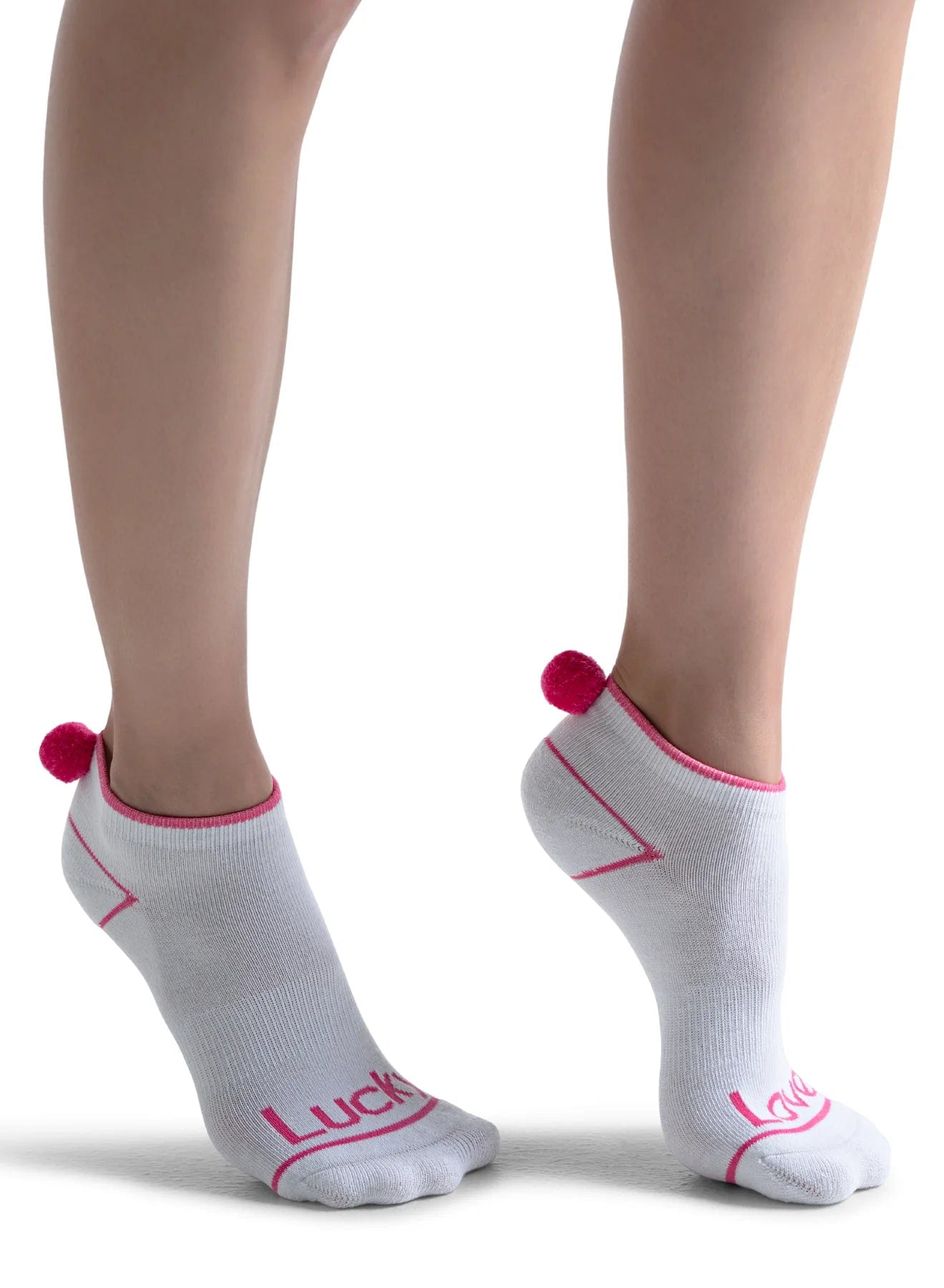 Women's Lucky in Love Pom Low Cut Socks Socks 