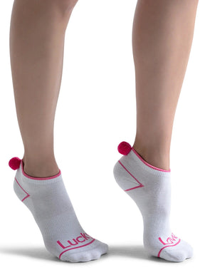 Women's Lucky in Love Pom Low Cut Socks Socks 