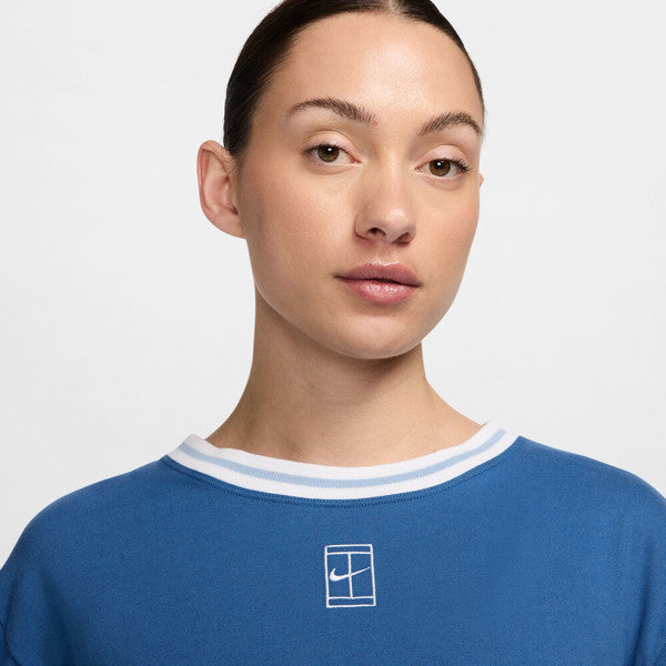 Women's Nike Court Heritage Short Sleeve Cropped Shirt Women's Clothing 