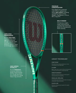 Wilson Blade 100 16x19 V10 Tennis Racquet Adult Tennis Racquets 