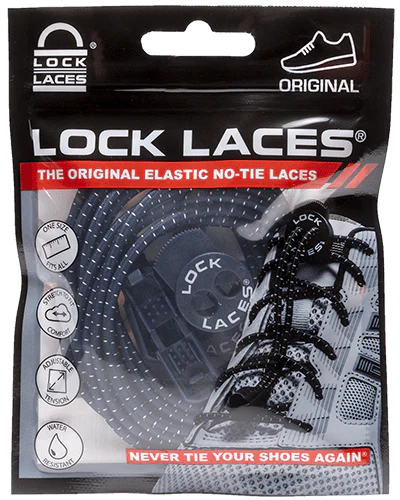 Lock Laces- The Original Elastic No-Tie Laces Shoe Laces 