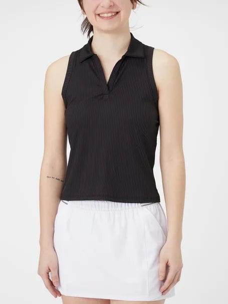Women's K Swiss Core Sleeveless Rib Tennis Polo Women's Clothing 