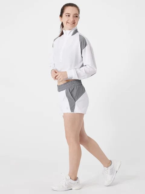 Women's K-Swiss Crop Long Sleeve Quarter Zip Tennis Top Women's Clothing 