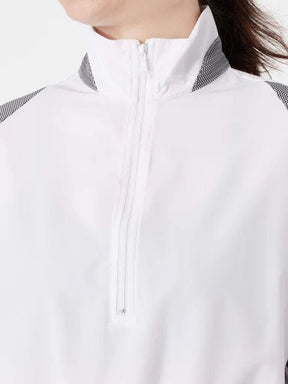 Women's K-Swiss Crop Long Sleeve Quarter Zip Tennis Top Women's Clothing 