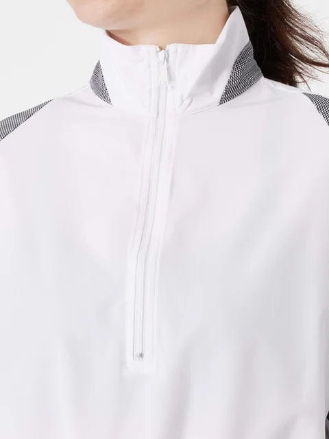 Women's K-Swiss Crop Long Sleeve Quarter Zip Tennis Top Women's Clothing 